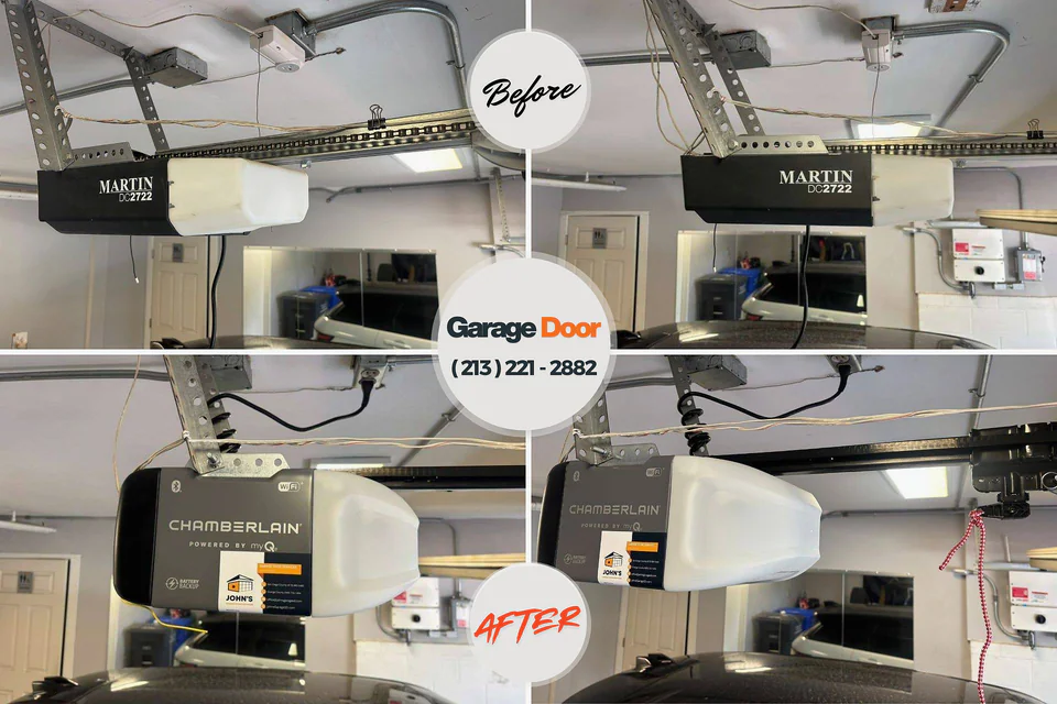 Before and after: garage door repair West Nyack, NY